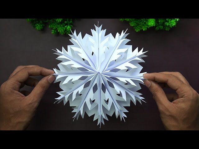 3D Snowflake Decorations ❄️ Paper Snowflakes Using Patterns 