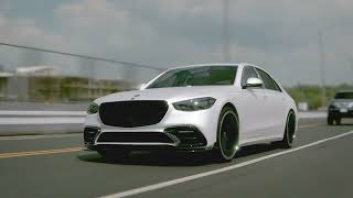 Blender 3D Animation - Brabus 850 Mercedes-Benz W223 Near High-speed Highway Rolling Movie