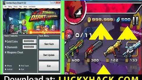 Zombie Diary Hacks for 99999999 Gold Coins - No rooting -- Functioning Zombie Diary Crystals Cheat