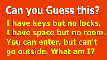 I have keys but no locks. I have space but no room. You can enter, but can