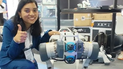 Ranjini with Robot in GITEX Global 2023 live!#gitex2023 #dubai #robot #dubaiharbour