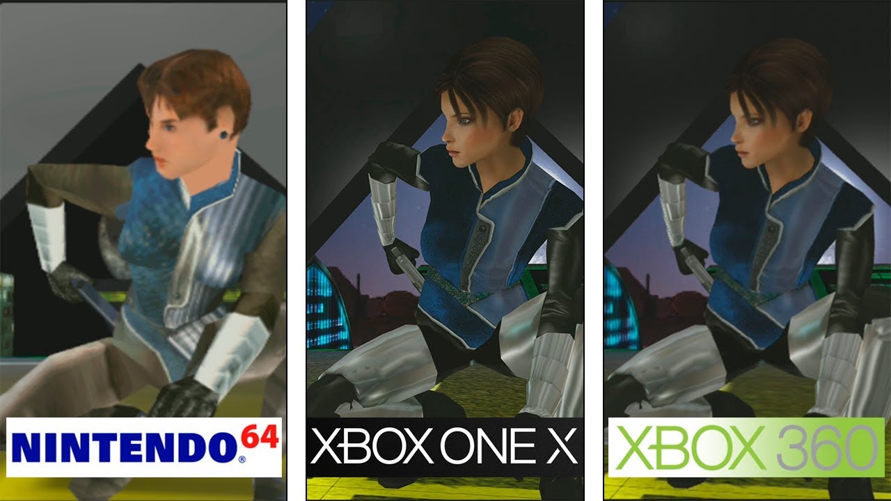 Perfect Dark  N64 vs 360 vs ONE X  4K Graphics Comparison  Comparativa