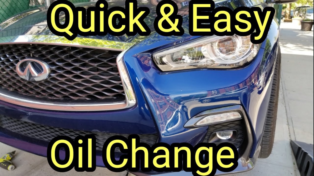 Oil CHANGE on your Q50 Q60 RED SPORT AWD - YouTube