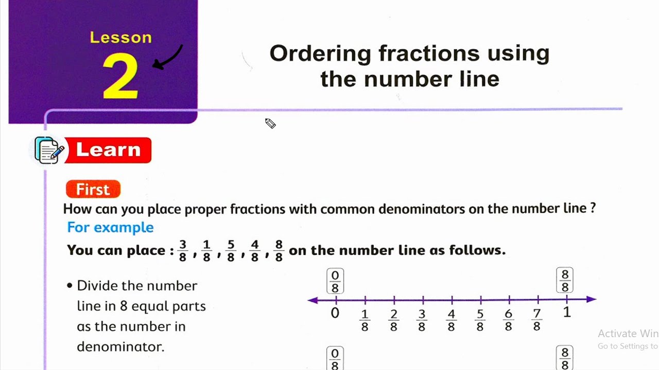 ماث 3 ابتدائي درس2شابتر 12 cordering fractions using the number line        exercise29  2025  .
