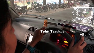 Gaze controlled HUD inside car