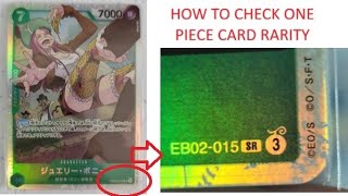 How To Check One Piece Card Rarity