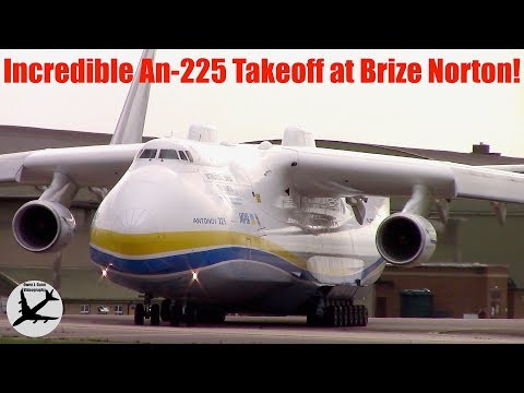 *RARE* ANTONOV AN-225 MRIYA | INCREDIBLY POWERFUL Takeoff from RAF Brize Norton | 30/08/18