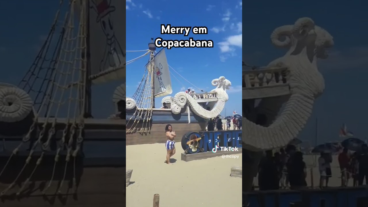 VEJA O Barco de One Piece 🚨 O Going Merry em copacabana! #onepiece #n