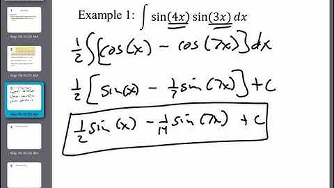 13.3 Trig  Integrals: Different Angles Sine and Cosine