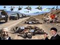 New Irani F-35 Fighter Jets &amp; War Helicopters Attack on Israeli Army Base &amp; Supply Convoy - GTA 5