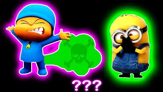 Pocoyo and Minions fart Sound Variations in 60 Seconds