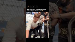 Mr Beast Takes A Body Shot From Mike Tyson .