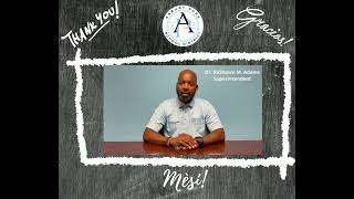 Staff Welcome Back Message from Superintendent Dr. RaShawn M. Adams