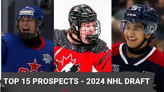 TOP 15 PROSPECTS  2024 NHL DRAFT | MidSeason Top32 | Part 2 | Scouting Reports & Highlights