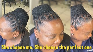 It’s a basket or nets hairstyles for old women with dreadlocks #locs #subscribe #dreadstyles #braid