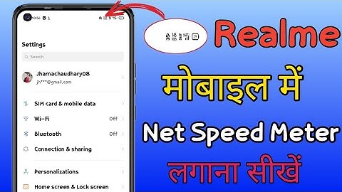 How to enable internet speed metr in realme mobile || show internet speed metr notification bar