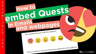 How to embed Quests in emails and webpages | Questback Essentials 101
