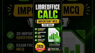 🔥 LibreOffice Calc Important MCQ 2026 | CCC Exam Most Important Questions 💻✅
