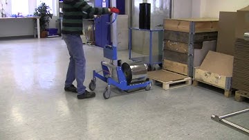 Side loading Pronomic reel lifter with trolley and V block - Advanced Handling