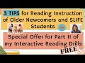 ELL Teacher/How to teach older students reading AND announcement of Part 2 of my Reading Drills