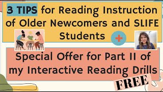 Details ELL Teacher/How to teach older students reading AND announcement of Part 2 of my Reading Drills Update