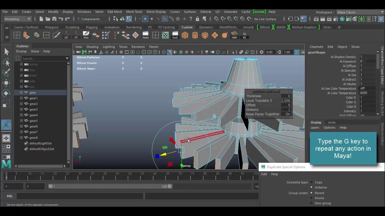 Autodesk Maya Duplicate Special - YouTube