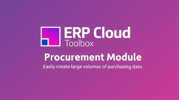 The More4apps ERP Cloud Toolbox Procurement Module: Mass Creations