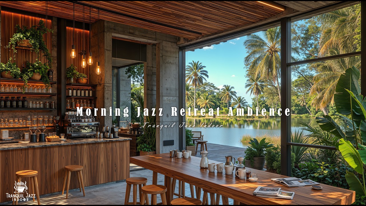 Morning Jazz in Lakeside Retreat Ambience | Tranquil Moments with Refreshing Jazz Music for Up Mood