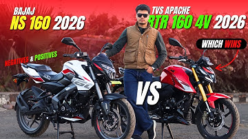 TVS Apache RTR 160 4V 2026 vs Bajaj Pulsar NS160 | Best 160cc Bike Comparison 