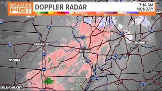 Radar: Freezing rain for Monday, changing to rain in the afternoon