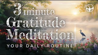 3 Minute Guided Gratitude Meditation | Thankfulness Daily Routine