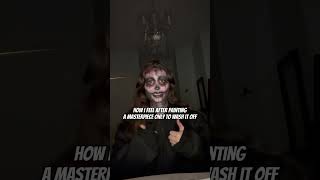 Washing My Masterpiece Off Is Ahhhhh funny memes makeup clown clownmakeup funny love