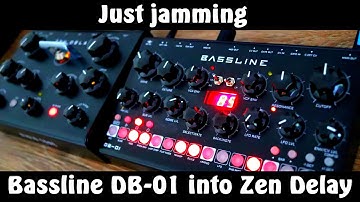 Just jamming: Bassline DB-01 into Zen Delay with Digitakt