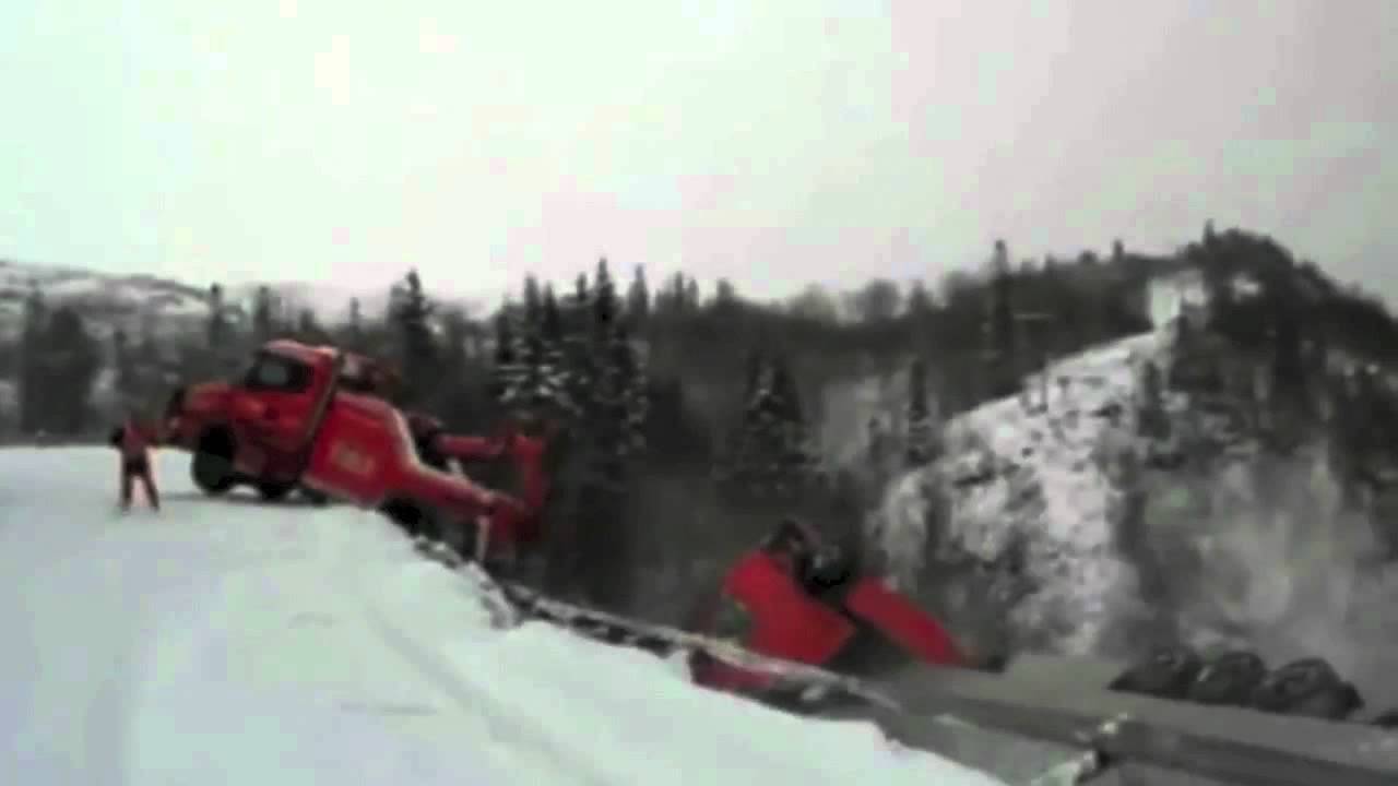 TOW TRUCK FALLS OFF CLIFF YouTube