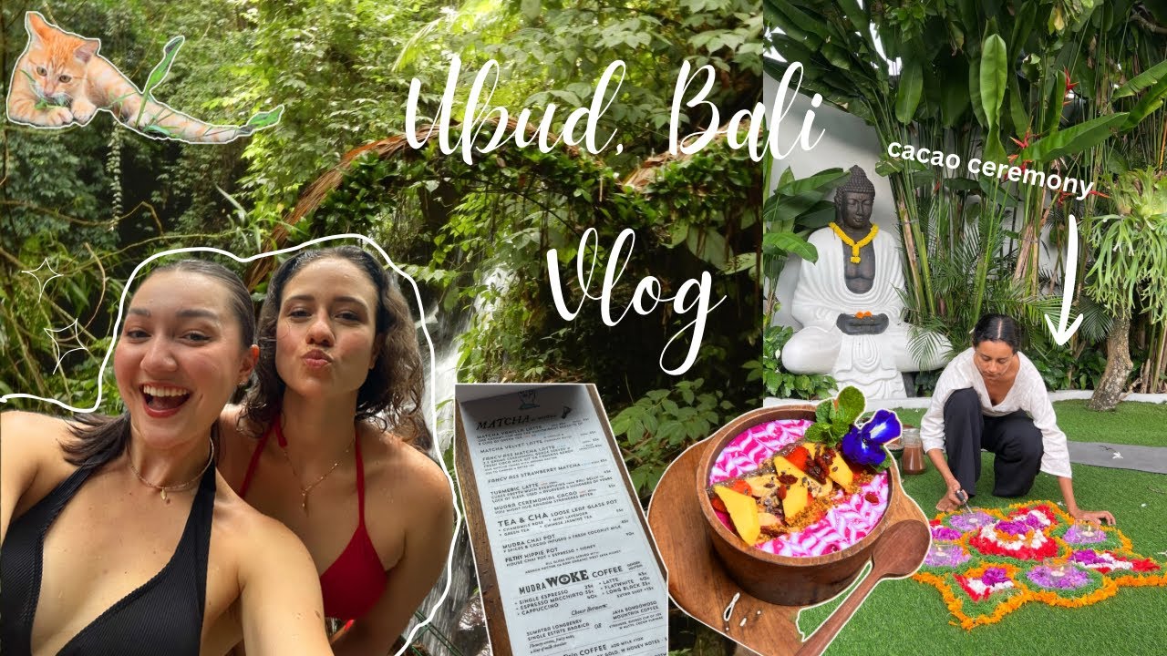 Ubud Trip Part 2! | Cafés, Smoothie Bowls, Waterfall, Balinese Culture