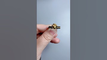 DIY 🧿  Macrame rope and bead ring making #ring  #macrame #diy #tutorial #bracelet #kendinyap #zen