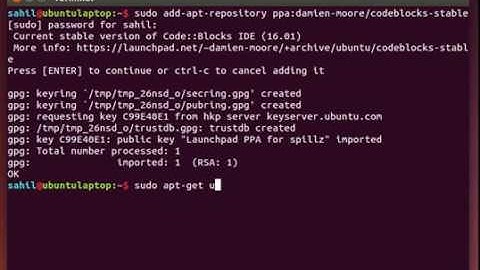 Install codeblocks IDE 16.01 in Linux Ubuntu 14.04