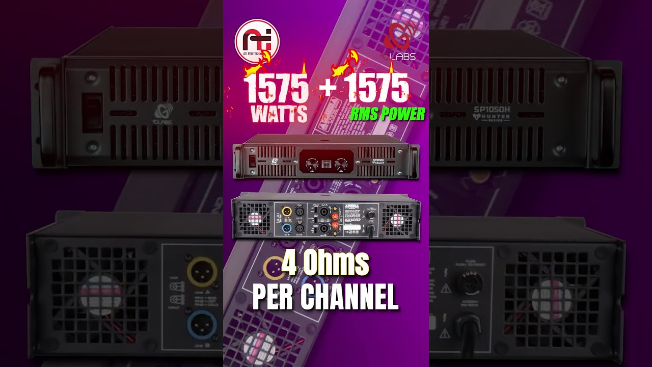 2 Channel Class H Professional Amplifier - SP1050 H | ATi Pro Technologies