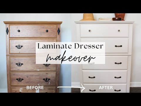 how to redo a laminate dresser How To Paint Laminate Furniture Without Sanding