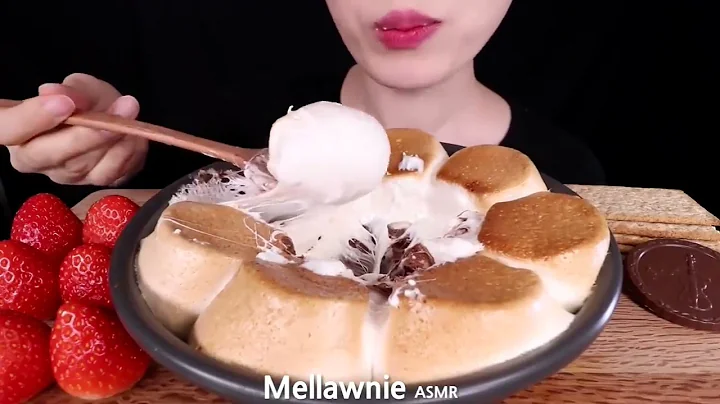 ASMR MUKBANG｜NUTELLA S'MORES DIP, STRAWBERRY, CHOCOLATE 누텔라 스모어딥, 딸기, 초콜릿, 마시멜로 EATING SOUNDS 먹방