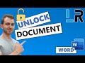 MS Word Unlock Document For Editing 1 MINUTE MS Word Unlock Document For Editing 1 MINUTE