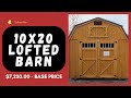 🔶🔶10X20 LOFTED BARN | SINGLE DOOR | $7,220.00 - BASE PRICE | SHE SHED | MAN CAVE | FALCON SHEDS