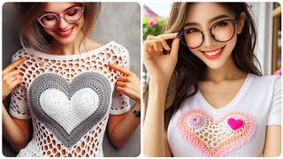 : The most beautiful crocheted t-shirts, women's, summer with different models#crochet #handmade