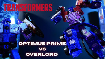 Optimus Prime Vs Overlord Stop motion fight | Transformers legacy animation