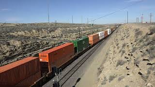 Union Pacific #8136 priority intermodal uses crossovers on Peru Hill on run to Green River 5/18/22