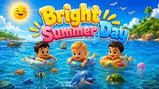 Bright Summer Day ☀️🌊 | Fun Beach Song for Kids | Happy Summer Adventure @TweezyLand_KidsSong 