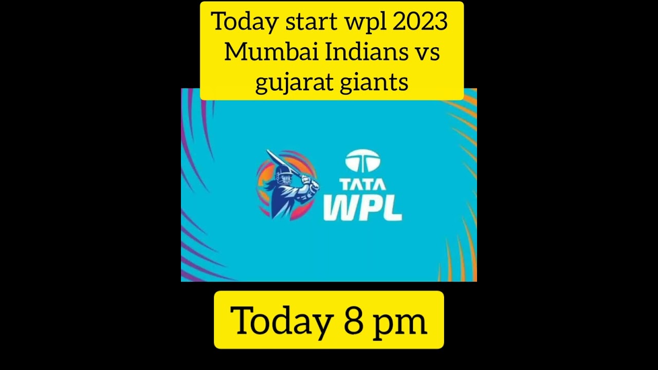 today start wpl 2023 | first match Mumbai Indians vs gujarat giants | 