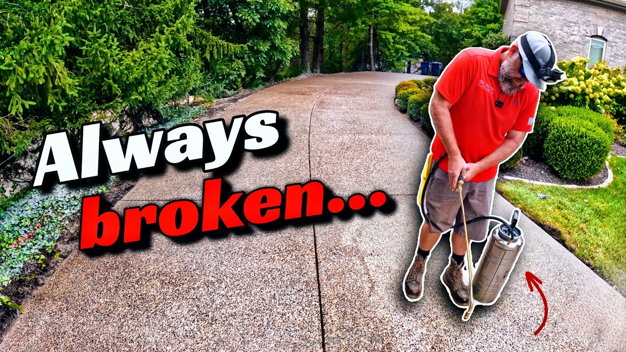 Sealing a (65-yard) Exposed Aggregate Driveway | Why Does This Sprayer ALWAYS Break?!