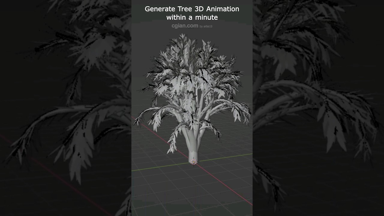 Blender tree model generator, free addon Sapling Tree Gen 