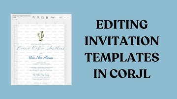 Editing Invitation Templates in Corjl